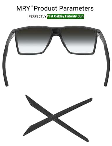 Mryok Replacement Earsocks for Oakley Futurity Sun OO9482 / Futurity OX8052 Sunglasses - Black | Impact-Resistant Fit thumbnail 2