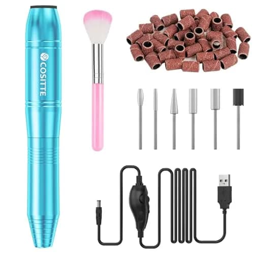 COSITTE USB Nail Drill Machine for Acrylic Nail Kit | Portable, Adjustable Speed & Low Noise thumbnail 1