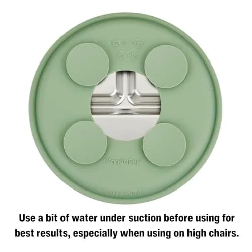 PandaEar Baby Suction Plates 3 Pack | Stainless Steel Divided Toddler Plate for Baby Led Weaning, Non-Slip, Dishwasher Safe (Blue/Green/Brown) thumbnail 8