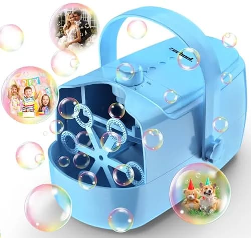 Zerhunt Automatic Bubble Machine Blower with Dual Power Supply | 18000+ Bubbles/Min, Portable for Parties & Outdoors thumbnail 1