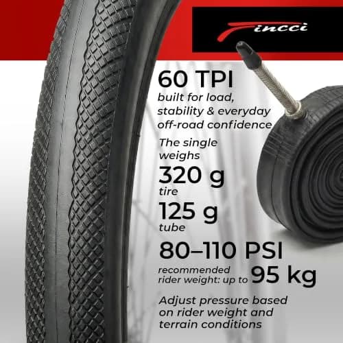 Fincci 700x28c Road Bike Tires - Foldable 28-622 Tyres with 1mm Anti Puncture | High-Performance Cycling thumbnail 5