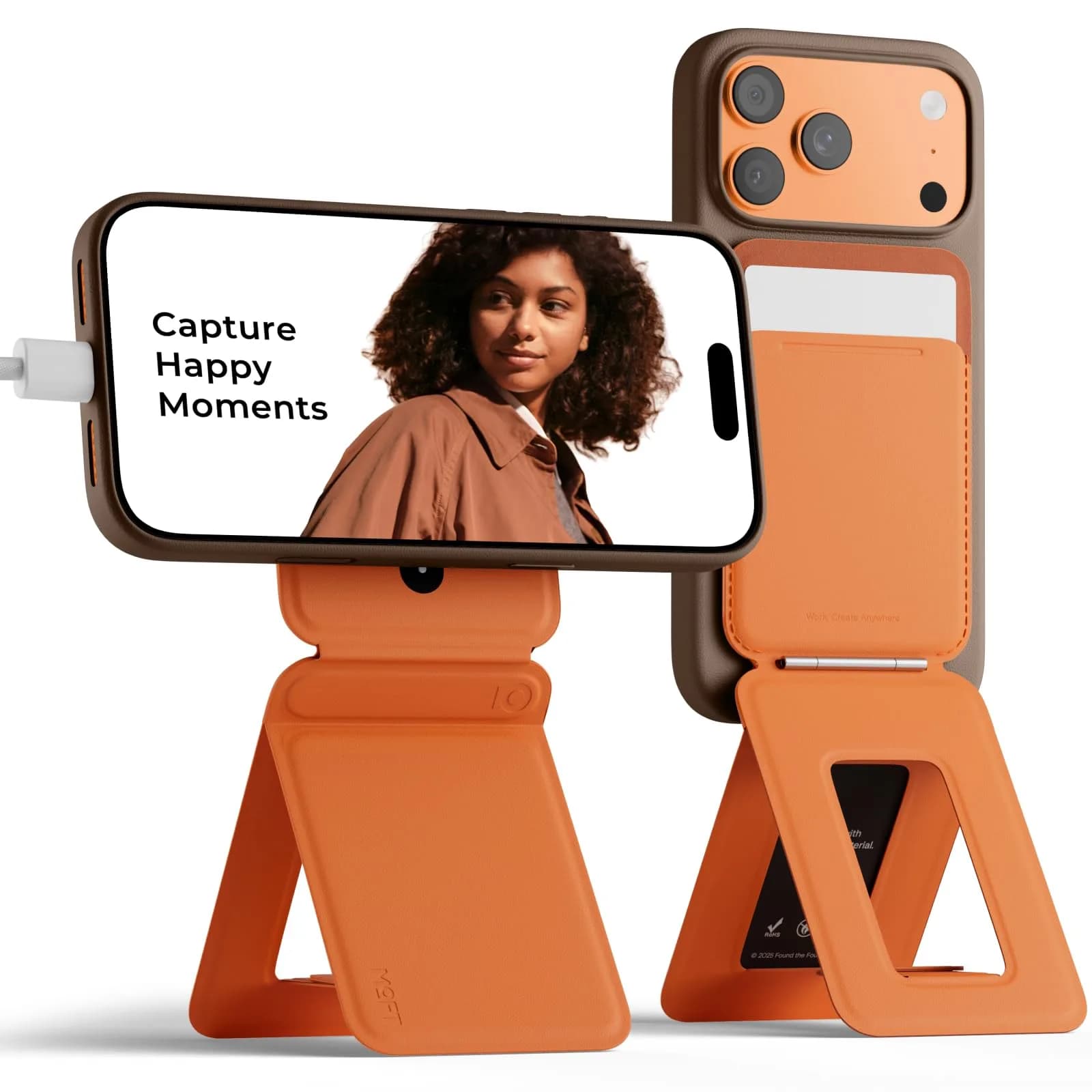 MOFT Phone Tripod Stand & Wallet, NFC Card Holder, Hold 1-2 Cards | Slim 0.94cm Profile for Mobile Content