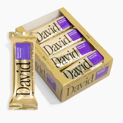 David Blueberry Pie Flavored Protein Bars | 28g Protein | 12 Pack thumbnail 1