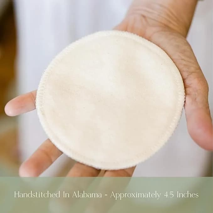 NuAngel Natural Cotton Washable Nursing Pad | Organic Fabric for Breastfeeding Moms - view 2
