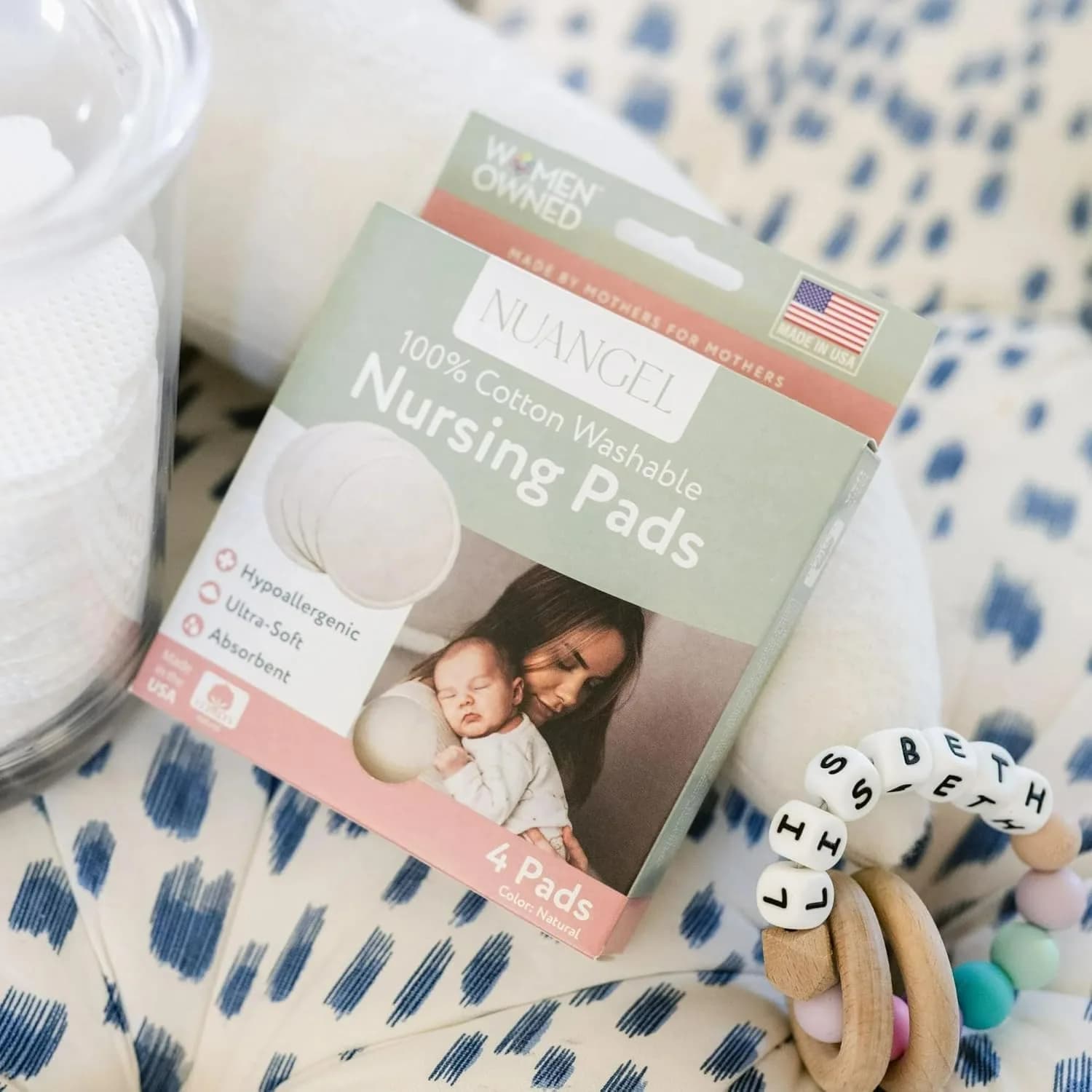 NuAngel Natural Cotton Washable Nursing Pad | Organic Fabric for Breastfeeding Moms - view 7