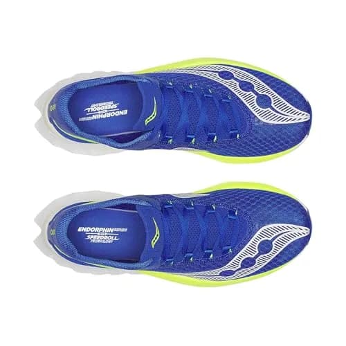 Saucony Endorphin Pro 4 Running Shoes in Lapis/Citron | Carbon Plate & Dual Foam Cushioning for Race & Speed Training thumbnail 4