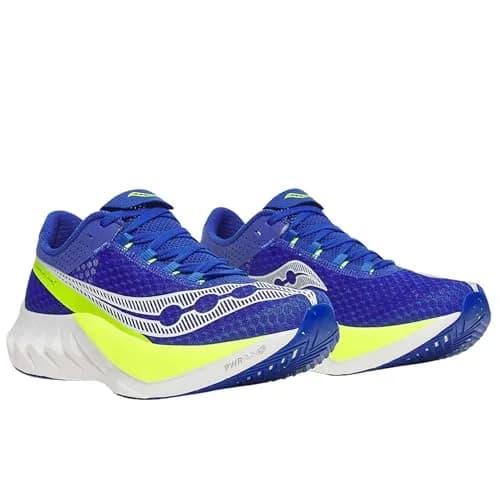 Saucony Endorphin Pro 4 Running Shoes in Lapis/Citron | Carbon Plate & Dual Foam Cushioning for Race & Speed Training thumbnail 3