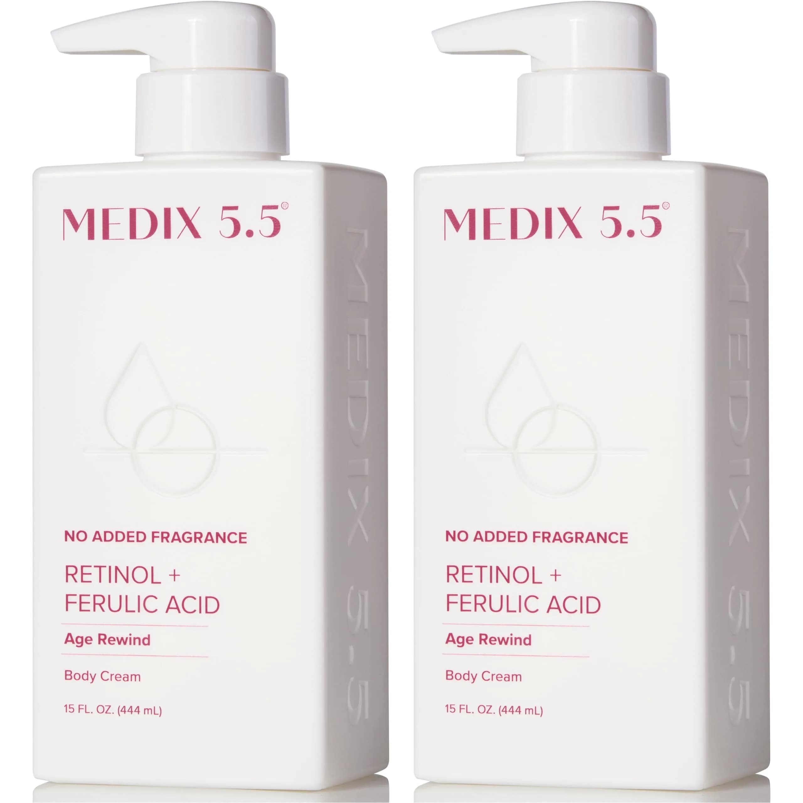 Medix 5.5 Fragrance-Free Retinol Cream & Glycolic Body Wash & Hyaluronic Serum 3-Piece Set, 15 Fl Oz (Pack of 2) - main product image