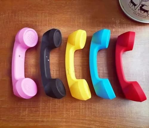 LIONSOUL Retro Phone Handset with Bluetooth & USB, Blue | 12-Hour Talk Time thumbnail 6