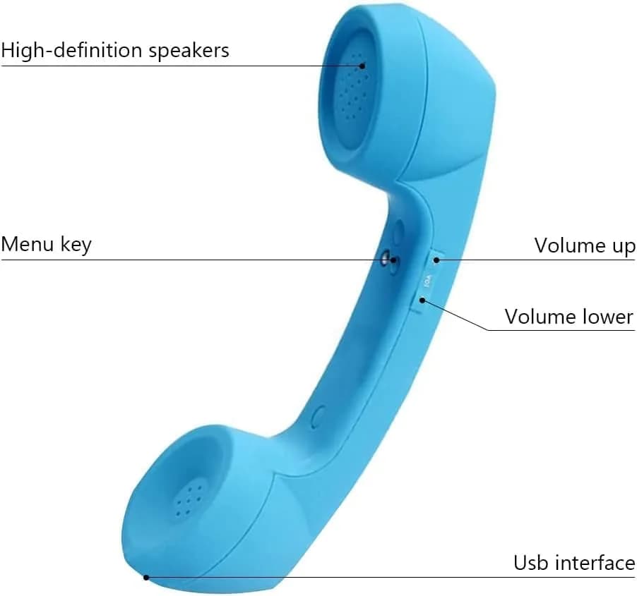 LIONSOUL Retro Bluetooth Handset - Blue - view 3