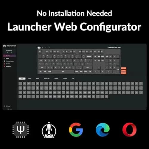 Keychron K10 Version 2 Full Size Mechanical Keyboard | White LED Backlight, Bluetooth 5.2, QMK Firmware, Super Brown Switch, 104 Keys thumbnail 4