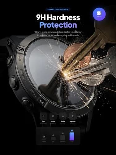 iDaPro Screen Protector for Garmin Instinct 2X Solar Tactical 9H Glass | Scratch & Drop Resistant, Ultra Thin, Easy Install thumbnail 3