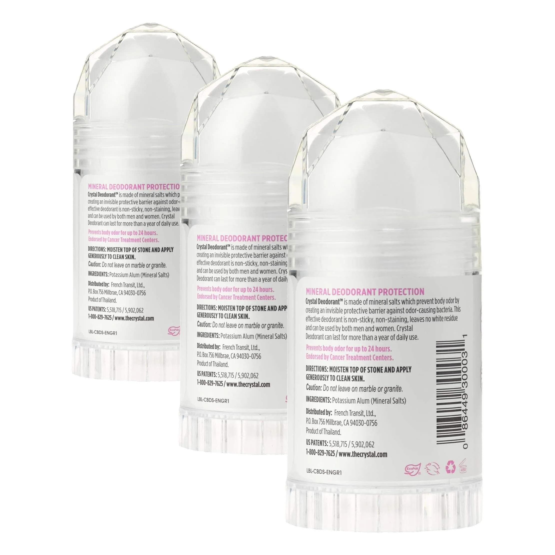 Crystal Essence Unscented Mineral Deodorant Stick - 6 Pack, 24-Hour Odor Protection - main product image