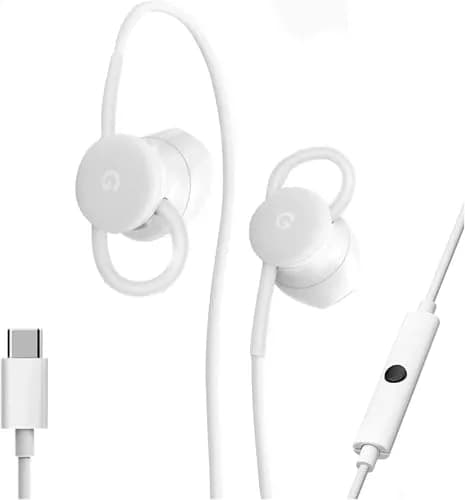 Google Wired Earbuds USB-C, White | Compatible with Type-C Phones, Inline Controls thumbnail 2