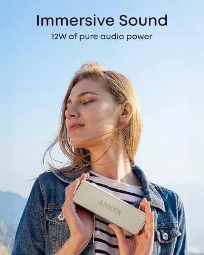 Anker Soundcore 2 Portable Bluetooth Speaker, 12W Stereo Sound, IPX7 Waterproof | 24-Hour Playtime thumbnail 3