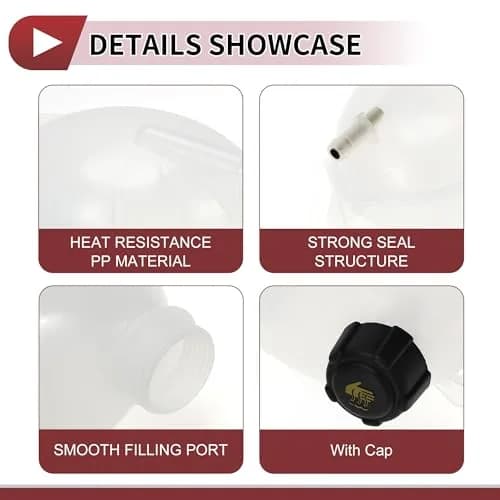 HEROFFIX Coolant Water Expansion Tank 217104354R for Renault Clio MK4 12-on | Direct Replacement PP White 20x14x13cm thumbnail 4