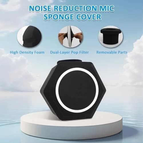 Piwerod Microphone Isolation Shield for Recording, Black | Studio-Grade Sound Reflection Control thumbnail 4