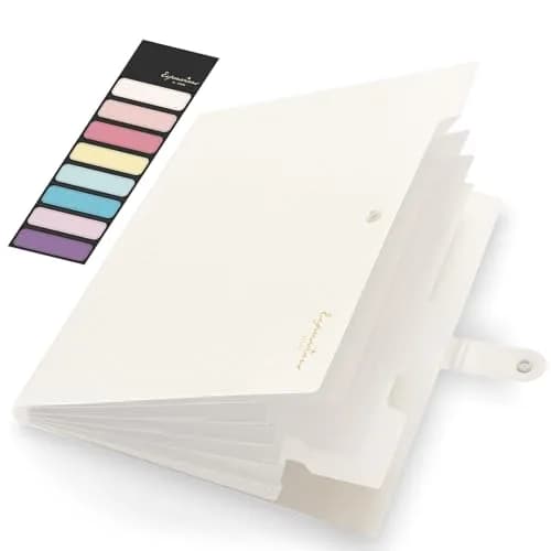 Sooez Accordion File Organizer 5 Pocket, Expanding File Folder with Label, Off White 32.99 cm (13 in) | Quality Construction for Office & School thumbnail 1