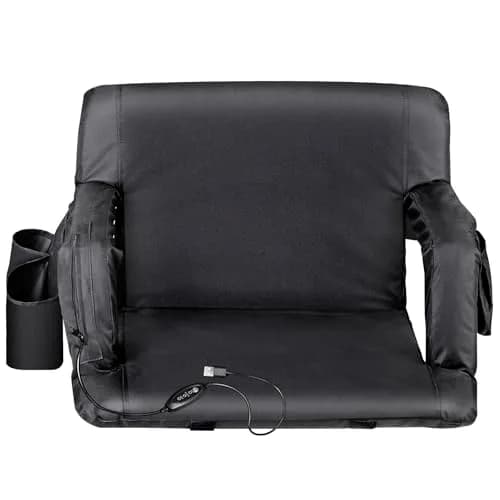 ZENY Heated Stadium Seat for Bleacher with Back Support 25 Inch | Cushioned, Heated, Armrests thumbnail 8