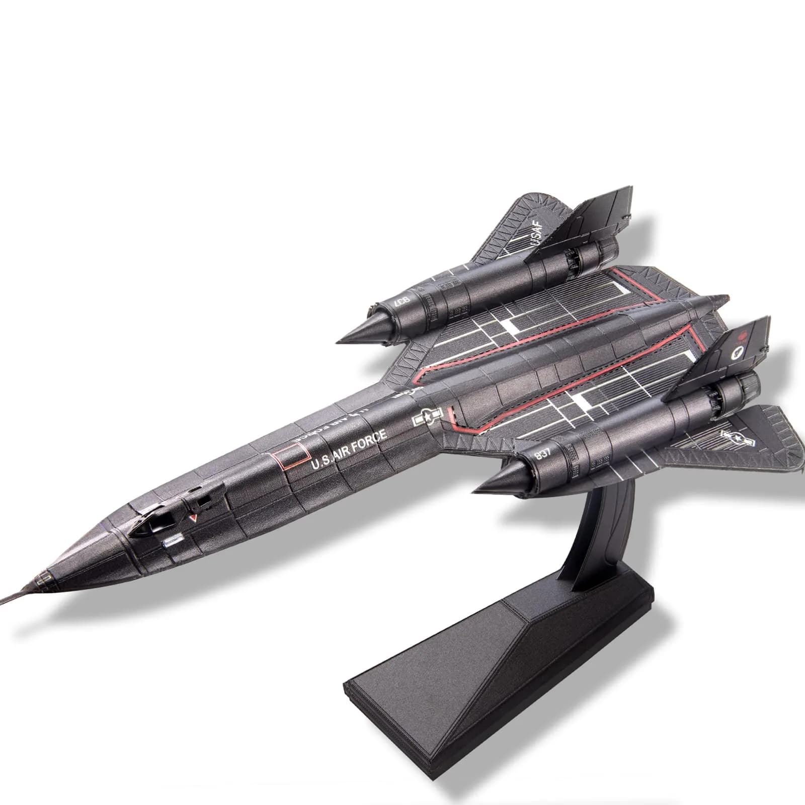 Piececool B-29 Bomber 3D Metal Model Kit 12cm (4.7in) x 22cm (8.7in) x 2cm (0.8in) | Challenging DIY Assembly Brain Teaser Puzzle — SR-71 Blackbird