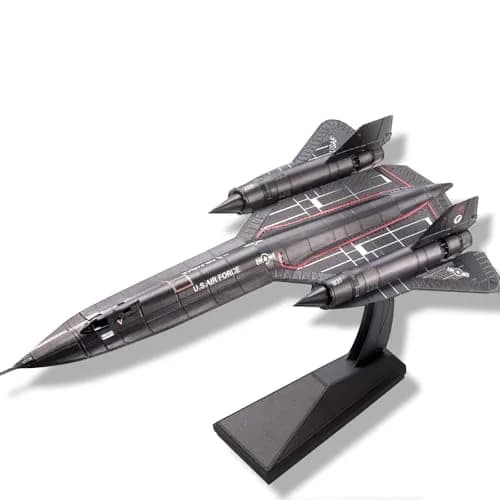 Piececool SR-71 Blackbird Metal Aircraft Model Kit 84 Pieces | Challenging 3D Metal Puzzle for Adults & Teens thumbnail 1
