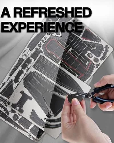 Piececool SR-71 Blackbird Metal Aircraft Model Kit 84 Pieces | Challenging 3D Metal Puzzle for Adults & Teens thumbnail 6