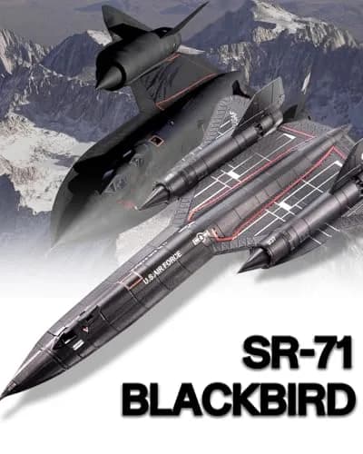 Piececool SR-71 Blackbird Metal Aircraft Model Kit 84 Pieces | Challenging 3D Metal Puzzle for Adults & Teens thumbnail 2