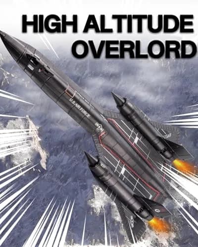 Piececool SR-71 Blackbird Metal Aircraft Model Kit 84 Pieces | Challenging 3D Metal Puzzle for Adults & Teens thumbnail 3