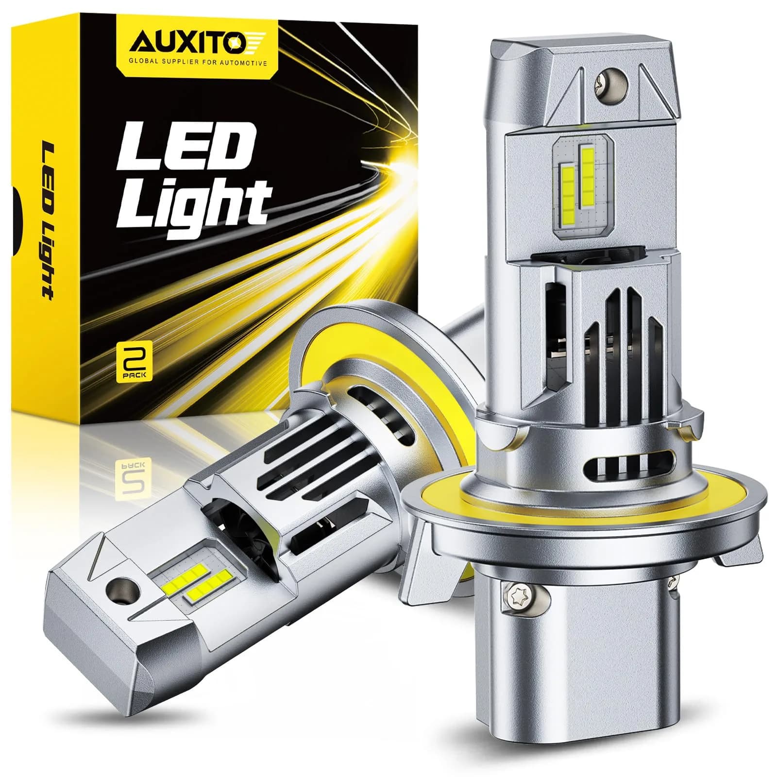 AUXITO H11/H9/H16/H8 LED Fog Light Bulbs 6500K Cool White 30000LM Pack of 2 | True Mini Size for Enhanced Visibility — H13/9008