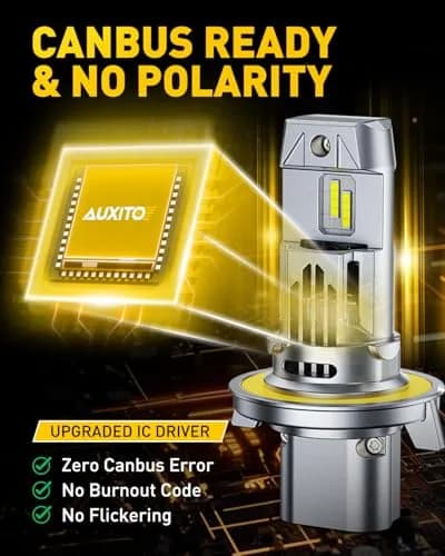 AUXITO H13/9008 LED Fog Bulbs - 900% Brighter White, 360° Illumination, Pack of 2 thumbnail 7