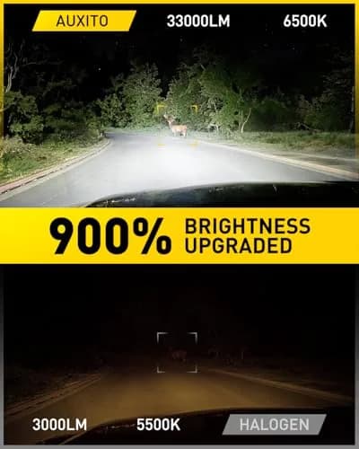 AUXITO H13/9008 LED Fog Bulbs - 900% Brighter White, 360° Illumination, Pack of 2 thumbnail 2