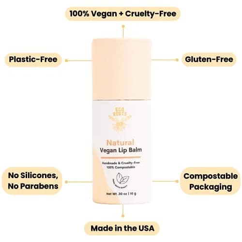 ECO ROOTS Natural Lip Balm 2 Pack | Organic Vegan Lip Moisturizer with Compostable Packaging (60g) thumbnail 3