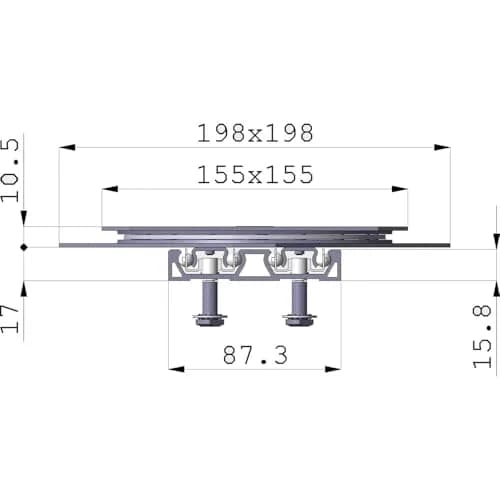 Omge Table Mechanism 600 mm | 270° Rotatable Swivel Plate, Black, Load Capacity 120 kg thumbnail 2