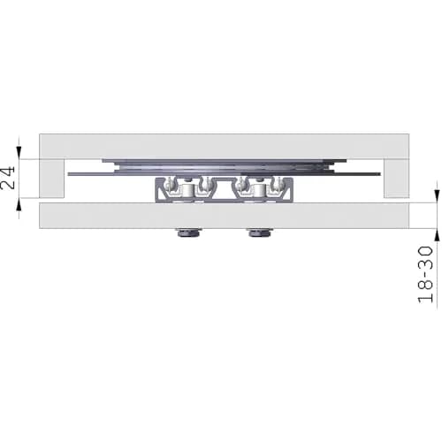 Omge Table Mechanism 600 mm | 270° Rotatable Swivel Plate, Black, Load Capacity 120 kg thumbnail 3