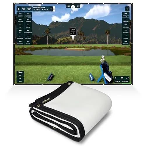 SimSpace Platinum Golf Impact Screen - Projector Screen for Home, 4 Layer Impact-Resistant Foam, Noise Reduction, Ultra 4K HD, 3 x 3 m thumbnail 1