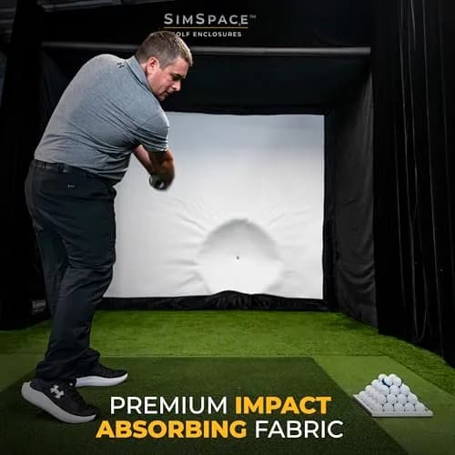 SimSpace Platinum Golf Impact Screen - Projector Screen for Home, 4 Layer Impact-Resistant Foam, Noise Reduction, Ultra 4K HD, 3 x 3 m thumbnail 5