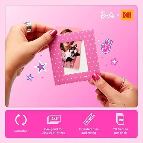 Kodak x Barbie Hanging Square Frames for Zink 2x3 Photo Projects (10 Frames) thumbnail 2
