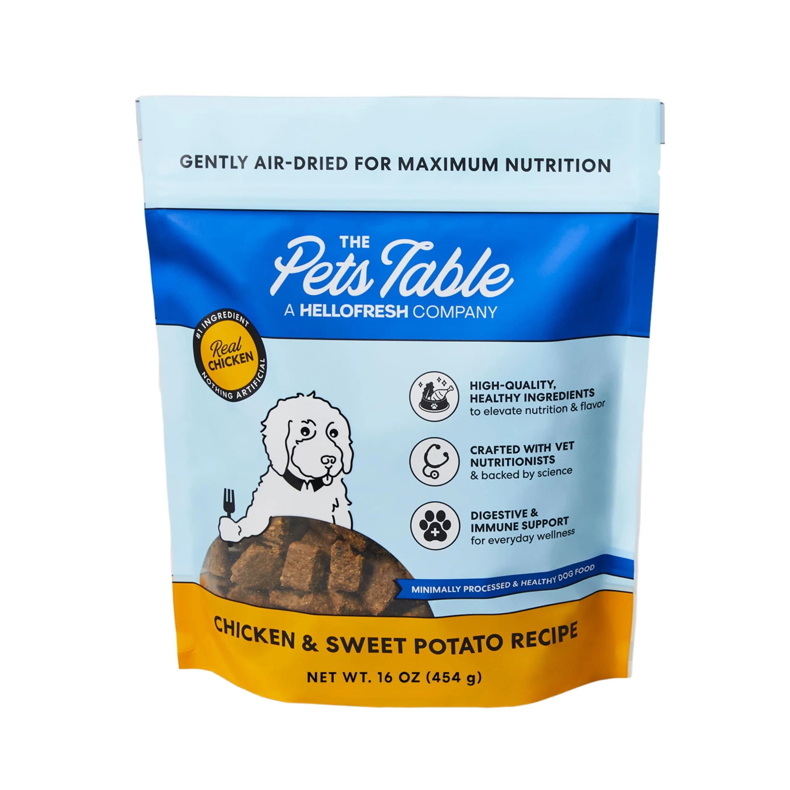 The Pets Table Air Dried Dog Food, Chicken & Sweet Potato | All Life Stages, 1 lb (16 Oz)