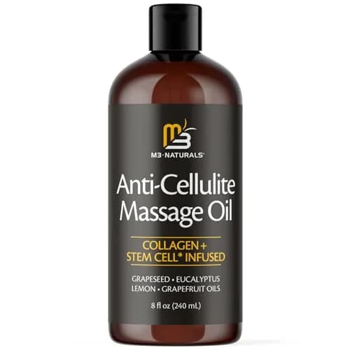 M3 Naturals Anti-Cellulite Massage Oil & Firm Dry Body Brush Kit 237ml (8 fl oz) | FDA Approved & Cruelty-Free thumbnail 3