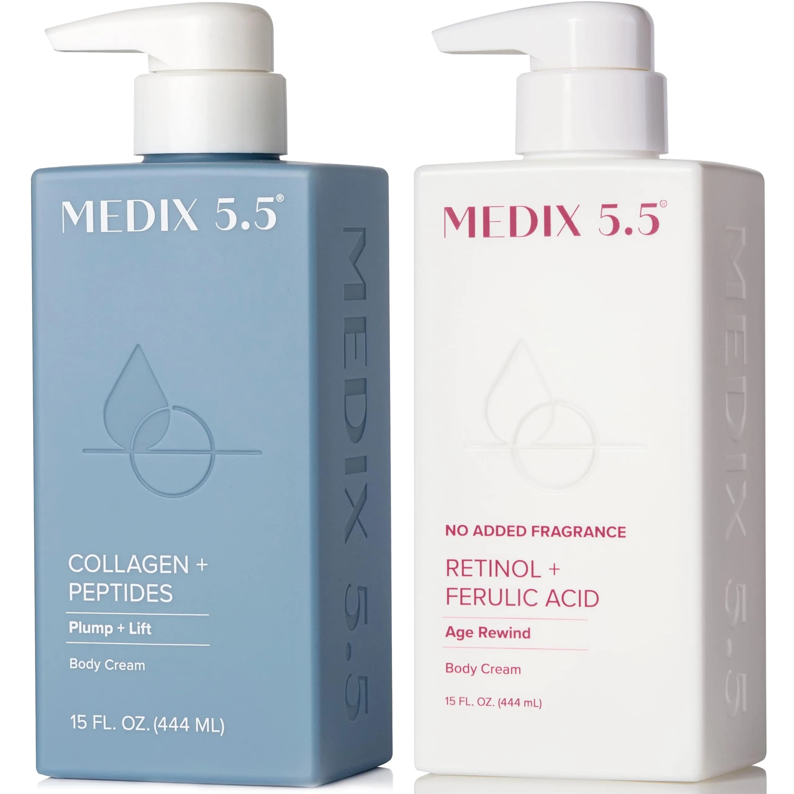 Medix 5.5 Collagen + Unscented Retinol Cream 2 Piece Set | Firming Body Lotion & Cream for Crepey Skin - main product image
