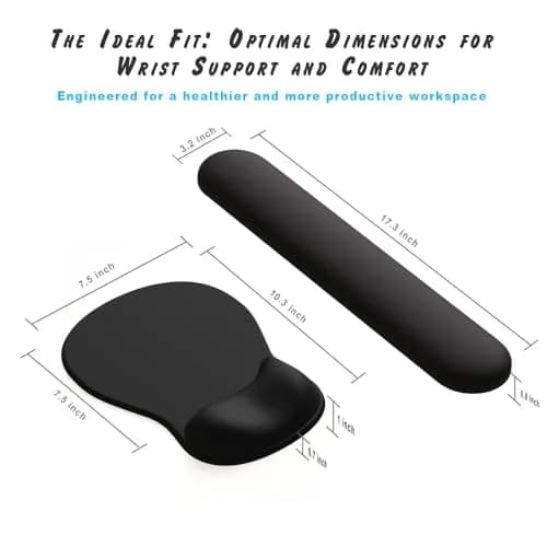 DEMON CHEST ErgoComfort Gel Wrist Rest Mouse Pad & Keyboard Wrist Rest Set, 25cm (10.2" L x 7.9" W) | Ergonomic Support for Office & Gaming thumbnail 7