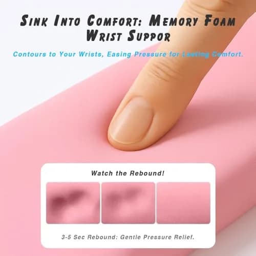 DEMON CHEST ErgoComfort Gel Wrist Rest Mouse Pad & Keyboard Wrist Rest Set, 25cm (10.2" L x 7.9" W) | Ergonomic Support for Office & Gaming thumbnail 3