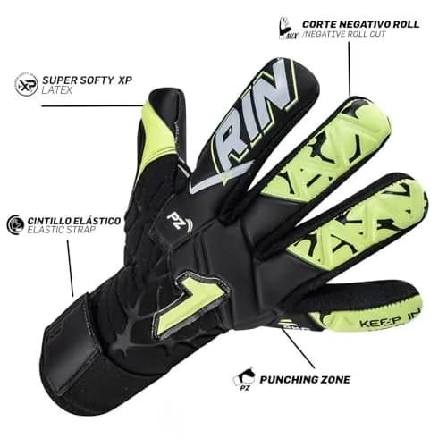 Rinat Xtreme-Dominius Prime Goalkeeper Glove (Black/Yellow, 10) | High-Performance Goalkeeping Gear thumbnail 5