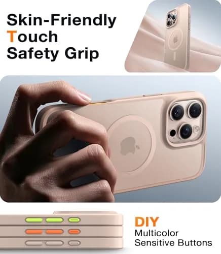 TORRAS Magnetic Shockproof Case for iPhone 16 Pro Max, Desert Titanium White | Military-Grade Drop Tested thumbnail 5