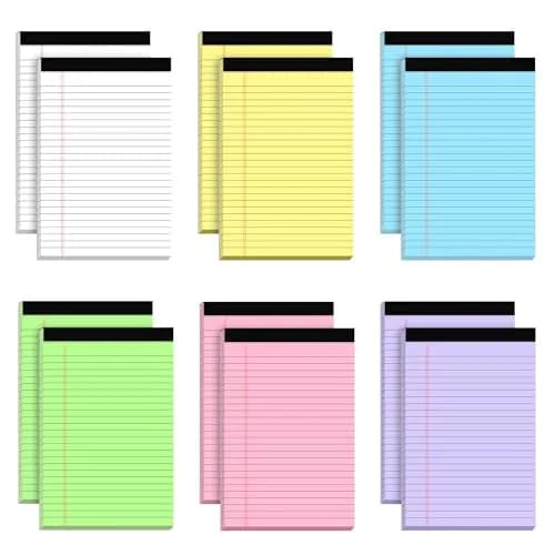 AILZFEI 12pcs Small Legal Pads 5x8 Inch Multicolor | 360 Sheets Total — Multicolor-12
