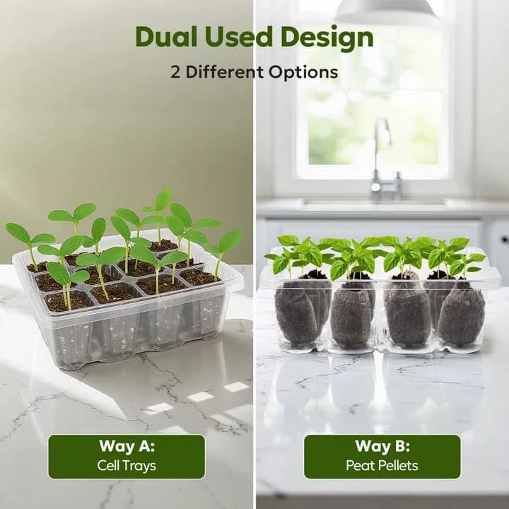 MIXC Seed Starter Kit with Grow Light & Humidity Dome | Indoor Plant Germination Set thumbnail 6