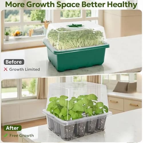 MIXC Seed Starter Kit with Grow Light & Humidity Dome | Indoor Plant Germination Set thumbnail 3