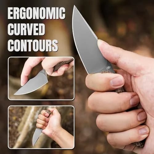 Kizer Mini Harpoon Fixed Blade Knife with Sheath, 3V Blade for Hunting & EDC | Compact & Durable thumbnail 4