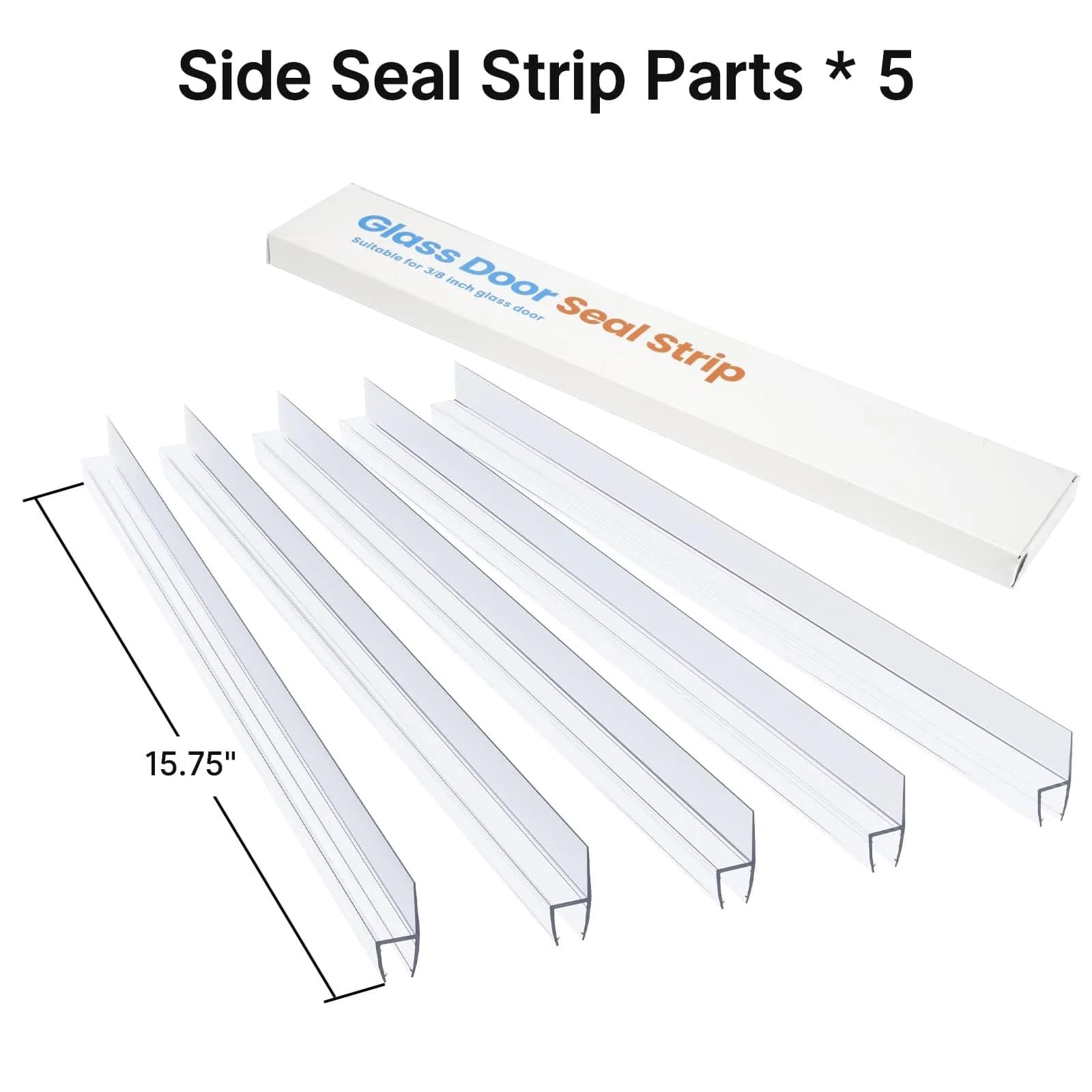 AmazerBath Shower Door Side Seal Strip 78.75 inches (199.9 cm) | Prevents Water Leaks - view 2
