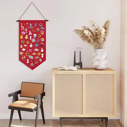 Winmany Enamel Pin Display Banner Wall Hanging Organizer 19.8 x 10.1 Inches | Space-Saving Collectible Display thumbnail 5